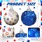 16 Pcs 4th of July Tree Ornaments Patriotic Ball Hanging Ball Decor